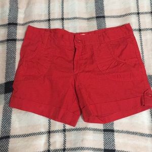 Red shorts